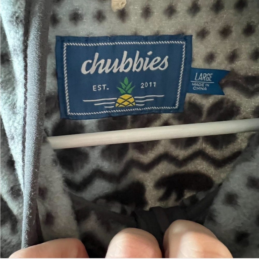 Chubbies Gray Patterned Fleece Jacket - image 2